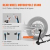 image:imageVEVOR Motorcycle Stand Lift 1100lbs Capacity Front Rear Combo Stand Lift Front Wheel DualFork Stands Rear UL Fork Swingarm Spool Stands for Most Yamaha Honda Kawasaki Suzuki Motorcycles BlackBlack