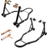 image:imageVEVOR Motorcycle Stand Lift 1100lbs Capacity Front Rear Combo Stand Lift Front Wheel DualFork Stands Rear UL Fork Swingarm Spool Stands for Most Yamaha Honda Kawasaki Suzuki Motorcycles BlackBlack