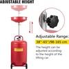 image:imageVEVOR Oil Drain Container 20 Gallon Waste Oil Drain Tank Portable Oil Lift Drain Pan Air Operated Drainer Fluid Fuel Drainage Adjustable Funnel Height with Pressure Regulating Valve amp Wheel20 Gallon