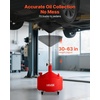 image:imageVEVOR Oil Drain Container 20 Gallon Waste Oil Drain Tank Portable Oil Lift Drain Pan Air Operated Drainer Fluid Fuel Drainage Adjustable Funnel Height with Pressure Regulating Valve amp Wheel8 Gallon