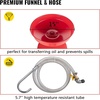image:imageVEVOR Oil Drain Container 20 Gallon Waste Oil Drain Tank Portable Oil Lift Drain Pan Air Operated Drainer Fluid Fuel Drainage Adjustable Funnel Height with Pressure Regulating Valve amp Wheel20 Gallon