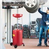 image:imageVEVOR Oil Drain Container 20 Gallon Waste Oil Drain Tank Portable Oil Lift Drain Pan Air Operated Drainer Fluid Fuel Drainage Adjustable Funnel Height with Pressure Regulating Valve amp Wheel20 Gallon