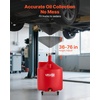 image:imageVEVOR Oil Drain Container 20 Gallon Waste Oil Drain Tank Portable Oil Lift Drain Pan Air Operated Drainer Fluid Fuel Drainage Adjustable Funnel Height with Pressure Regulating Valve amp Wheel18 Gallon