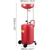 image:imageVEVOR Oil Drain Container 20 Gallon Waste Oil Drain Tank Portable Oil Lift Drain Pan Air Operated Drainer Fluid Fuel Drainage Adjustable Funnel Height with Pressure Regulating Valve amp Wheel20 Gallon