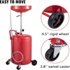 image:imageVEVOR Oil Drain Container 20 Gallon Waste Oil Drain Tank Portable Oil Lift Drain Pan Air Operated Drainer Fluid Fuel Drainage Adjustable Funnel Height with Pressure Regulating Valve amp Wheel20 Gallon