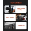 image:imageVEVOR Portable Diesel amp Gasoline Tank 116 Gallon 10 GPM Flow Rate Gasoline Fuel Tank with 12V Electric Transfering Pump 131ft Hose Auto Fueling Nozzle Transfer Tank for Easy Transportation RedBlack