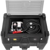 image:imageVEVOR Portable Diesel amp Gasoline Tank 116 Gallon 10 GPM Flow Rate Gasoline Fuel Tank with 12V Electric Transfering Pump 131ft Hose Auto Fueling Nozzle Transfer Tank for Easy Transportation RedBlack