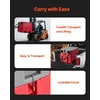 image:imageVEVOR Portable Diesel amp Gasoline Tank 116 Gallon 10 GPM Flow Rate Gasoline Fuel Tank with 12V Electric Transfering Pump 131ft Hose Auto Fueling Nozzle Transfer Tank for Easy Transportation RedRed