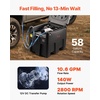 image:imageVEVOR Portable Diesel amp Gasoline Tank 116 Gallon 10 GPM Flow Rate Gasoline Fuel Tank with 12V Electric Transfering Pump 131ft Hose Auto Fueling Nozzle Transfer Tank for Easy Transportation RedBlack