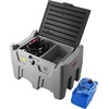 image:imageVEVOR Portable Diesel amp Gasoline Tank 116 Gallon 10 GPM Flow Rate Gasoline Fuel Tank with 12V Electric Transfering Pump 131ft Hose Auto Fueling Nozzle Transfer Tank for Easy Transportation RedGray