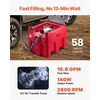 image:imageVEVOR Portable Diesel amp Gasoline Tank 116 Gallon 10 GPM Flow Rate Gasoline Fuel Tank with 12V Electric Transfering Pump 131ft Hose Auto Fueling Nozzle Transfer Tank for Easy Transportation RedRed