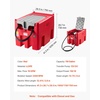 image:imageVEVOR Portable Diesel amp Gasoline Tank 116 Gallon 10 GPM Flow Rate Gasoline Fuel Tank with 12V Electric Transfering Pump 131ft Hose Auto Fueling Nozzle Transfer Tank for Easy Transportation RedRed