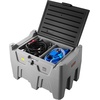 image:imageVEVOR Portable Diesel amp Gasoline Tank 116 Gallon 10 GPM Flow Rate Gasoline Fuel Tank with 12V Electric Transfering Pump 131ft Hose Auto Fueling Nozzle Transfer Tank for Easy Transportation RedGray