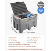 image:imageVEVOR Portable Diesel amp Gasoline Tank 116 Gallon 10 GPM Flow Rate Gasoline Fuel Tank with 12V Electric Transfering Pump 131ft Hose Auto Fueling Nozzle Transfer Tank for Easy Transportation RedGray