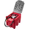image:imageVEVOR Portable Diesel amp Gasoline Tank 116 Gallon 10 GPM Flow Rate Gasoline Fuel Tank with 12V Electric Transfering Pump 131ft Hose Auto Fueling Nozzle Transfer Tank for Easy Transportation RedRed