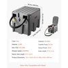 image:imageVEVOR Portable Diesel amp Gasoline Tank 116 Gallon 10 GPM Flow Rate Gasoline Fuel Tank with 12V Electric Transfering Pump 131ft Hose Auto Fueling Nozzle Transfer Tank for Easy Transportation RedGray