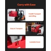 image:imageVEVOR Portable Diesel amp Gasoline Tank 116 Gallon 10 GPM Flow Rate Gasoline Fuel Tank with 12V Electric Transfering Pump 131ft Hose Auto Fueling Nozzle Transfer Tank for Easy Transportation RedRed