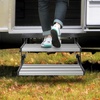 image:imageVEVOR RV Steps 2Step 440 lbs Load Capacity Electric Retractable RV Stairs Telescopic Folding Aluminum Alloy Camper Steps Steel Frame NonSlip Entry Stair for Camper Van Motorhome Travel Trailer2Step