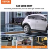 image:imageVEVOR Rubber Curb Ramps for Driveway 2 Pack Threshold Bridge 33069 lbs Load Capacity 25 Rise with Reflective Safety Strips Ideal for Cars RVs Scooters and Motorcycles to Prevent Car Scraping25 Rise 2Pack