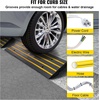 image:imageVEVOR Rubber Curb Ramps for Driveway 2 Pack Threshold Bridge 33069 lbs Load Capacity 25 Rise with Reflective Safety Strips Ideal for Cars RVs Scooters and Motorcycles to Prevent Car Scraping25 Rise 2Pack