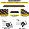 image:imageVEVOR Rubber Curb Ramps for Driveway 2 Pack Threshold Bridge 33069 lbs Load Capacity 25 Rise with Reflective Safety Strips Ideal for Cars RVs Scooters and Motorcycles to Prevent Car Scraping25 Rise 2Pack