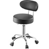 image:imageVEVOR Shop Stool with Backrest Pneumatic Garage SeatWork Stool with 300 lbs Capacity Adjustable Height Roller Creeper Seat 360 Swivel Padded for Garage Shop amp Auto Repair Blackwith Backrest and Casters