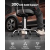image:imageVEVOR Shop Stool with Backrest Pneumatic Garage SeatWork Stool with 300 lbs Capacity Adjustable Height Roller Creeper Seat 360 Swivel Padded for Garage Shop amp Auto Repair Blackwith Backrest and Casters