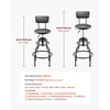 image:imageVEVOR Shop Stool with Backrest Pneumatic Garage SeatWork Stool with 300 lbs Capacity Adjustable Height Roller Creeper Seat 360 Swivel Padded for Garage Shop amp Auto Repair Blackwith Backrestno Casters