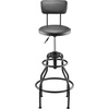 image:imageVEVOR Shop Stool with Backrest Pneumatic Garage SeatWork Stool with 300 lbs Capacity Adjustable Height Roller Creeper Seat 360 Swivel Padded for Garage Shop amp Auto Repair Blackwith Backrestno Casters