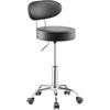 image:imageVEVOR Shop Stool with Backrest Pneumatic Garage SeatWork Stool with 300 lbs Capacity Adjustable Height Roller Creeper Seat 360 Swivel Padded for Garage Shop amp Auto Repair Blackwith Backrest and Casters