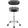 image:imageVEVOR Shop Stool with Backrest Pneumatic Garage SeatWork Stool with 300 lbs Capacity Adjustable Height Roller Creeper Seat 360 Swivel Padded for Garage Shop amp Auto Repair Blackwith Backrest and Casters