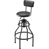 image:imageVEVOR Shop Stool with Backrest Pneumatic Garage SeatWork Stool with 300 lbs Capacity Adjustable Height Roller Creeper Seat 360 Swivel Padded for Garage Shop amp Auto Repair Blackwith Backrestno Casters