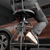 image:imageVEVOR Shop Stool with Backrest Pneumatic Garage SeatWork Stool with 300 lbs Capacity Adjustable Height Roller Creeper Seat 360 Swivel Padded for Garage Shop amp Auto Repair Blackwith Backrestno Casters