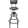 image:imageVEVOR Shop Stool with Backrest Pneumatic Garage SeatWork Stool with 300 lbs Capacity Adjustable Height Roller Creeper Seat 360 Swivel Padded for Garage Shop amp Auto Repair Blackwith Backrestno Casters