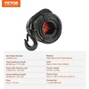 image:imageVEVOR Synthetic Winch Rope 12 Inch x 92 Feet 32000 lbs Synthetic Winch Line Cable Rope with Protective Sleeve  Forged Winch Hook  Pull Strap Universal Fit for SUV Large OffRoad Vehicle Truck38  100 FT