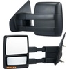 image:imageVEVOR Towing Mirrors Fit for 20042014 Ford F150 Power Heated LED Turn Signal Puddle Light Tow Mirrors Manual Controlling Telescoping Folding Black20042014