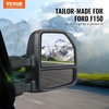 image:imageVEVOR Towing Mirrors Fit for 20042014 Ford F150 Power Heated LED Turn Signal Puddle Light Tow Mirrors Manual Controlling Telescoping Folding Black20152018