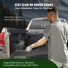 image:imageVEVOR Truck Bed Storage Box Lockable Lid Waterproof ABS Wheel Well Tool Box 66 Gal20 L Compatible with Chevrolet Silverado 1500 GMC Sierra 1500 20192020 Driver Side BlackDriver Side