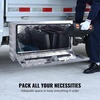 image:imageVEVOR Underbody Truck Box 301416 Pickup Storage Box Heavy Duty Aluminum Diamond Plate Tool Box with Lock and Keys Waterproof Trailer Storage Box with THandle Latch for Truck Van TrailerSilver