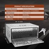 image:imageVEVOR Underbody Truck Box 301416 Pickup Storage Box Heavy Duty Aluminum Diamond Plate Tool Box with Lock and Keys Waterproof Trailer Storage Box with THandle Latch for Truck Van TrailerSilver