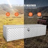 image:imageVEVOR Underbody Truck Box 301416 Pickup Storage Box Heavy Duty Aluminum Diamond Plate Tool Box with Lock and Keys Waterproof Trailer Storage Box with THandle Latch for Truck Van TrailerSilver