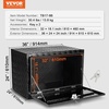 image:imageVEVOR Underbody Truck Box 301416 Pickup Storage Box Heavy Duty Aluminum Diamond Plate Tool Box with Lock and Keys Waterproof Trailer Storage Box with THandle Latch for Truck Van TrailerBlack