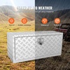 image:imageVEVOR Underbody Truck Box 301416 Pickup Storage Box Heavy Duty Aluminum Diamond Plate Tool Box with Lock and Keys Waterproof Trailer Storage Box with THandle Latch for Truck Van TrailerSilver