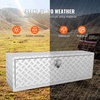 image:imageVEVOR Underbody Truck Box 301416 Pickup Storage Box Heavy Duty Aluminum Diamond Plate Tool Box with Lock and Keys Waterproof Trailer Storage Box with THandle Latch for Truck Van TrailerSilver