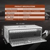 image:imageVEVOR Underbody Truck Box 301416 Pickup Storage Box Heavy Duty Aluminum Diamond Plate Tool Box with Lock and Keys Waterproof Trailer Storage Box with THandle Latch for Truck Van TrailerSilver