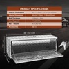 image:imageVEVOR Underbody Truck Box 301416 Pickup Storage Box Heavy Duty Aluminum Diamond Plate Tool Box with Lock and Keys Waterproof Trailer Storage Box with THandle Latch for Truck Van TrailerSilver