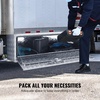 image:imageVEVOR Underbody Truck Box 301416 Pickup Storage Box Heavy Duty Aluminum Diamond Plate Tool Box with Lock and Keys Waterproof Trailer Storage Box with THandle Latch for Truck Van TrailerSilver