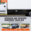 image:imageVEVOR Underbody Truck Box 301416 Pickup Storage Box Heavy Duty Aluminum Diamond Plate Tool Box with Lock and Keys Waterproof Trailer Storage Box with THandle Latch for Truck Van TrailerBlack