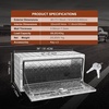 image:imageVEVOR Underbody Truck Box 301416 Pickup Storage Box Heavy Duty Aluminum Diamond Plate Tool Box with Lock and Keys Waterproof Trailer Storage Box with THandle Latch for Truck Van TrailerSilver