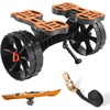 image:imageVEVOR 300 lbs Kayak Cart Foldable Kayak Trolley with 10inch Solid Rubber Tires amp 1 Ratchet Strap Paddle Board Trolley for Carrying Kayaks Canoes Paddleboards Float Mats Jon BoatsBlack